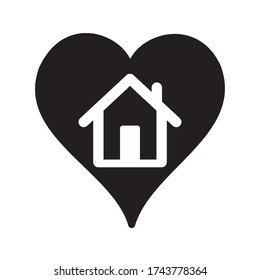 stay home icon design,flat style trendy collection