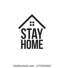 Stay at home. Icon or logo design for a company against the spread of coronavirus COVID-19. Vector