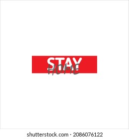 stay home icon logo illustration