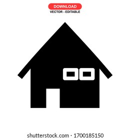 stay home icon or logo isolated sign symbol vector illustration - high quality black style vector icons
