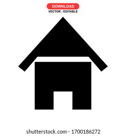 stay home icon or logo isolated sign symbol vector illustration - high quality black style vector icons
