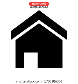 stay home icon or logo isolated sign symbol vector illustration - high quality black style vector icons
