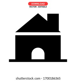 stay home icon or logo isolated sign symbol vector illustration - high quality black style vector icons
