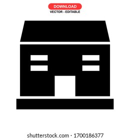 stay home icon or logo isolated sign symbol vector illustration - high quality black style vector icons
