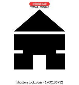 stay home icon or logo isolated sign symbol vector illustration - high quality black style vector icons
