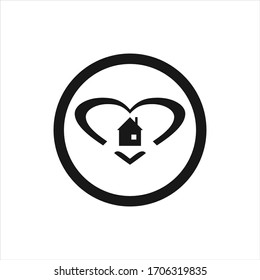 stay home icon, pandemic corona virus , home vector design