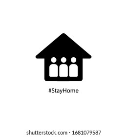 Stay at home icon. Prevention of coronavirus disease concept. Vector illustration