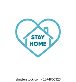 stay home icon. quarantine icon for business  
