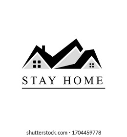 Stay home icon, safe yourself and others. Vector sign
