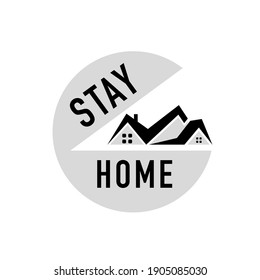 Stay home icon, safe yourself and others. Vector sign