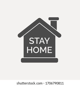 Stay at home icon sign vector,Symbol, logo illustration for web and mobile