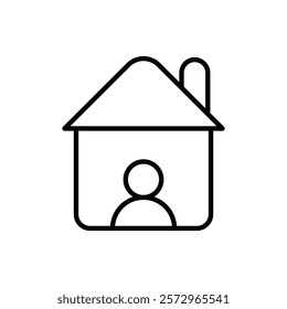 Stay home icon simple vector symbol