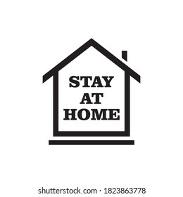 stay at home icon symbol sign vector