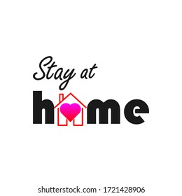 Stay home icon in trendy flat design