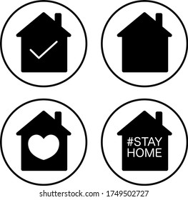 
Stay home icon / vector