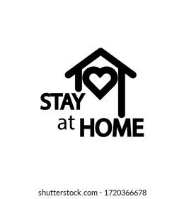 Stay at home icon vector collection