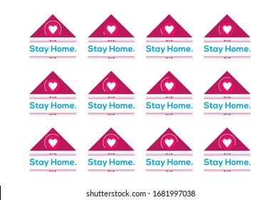 Stay Home Icon. Vector Elements for GIF.