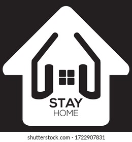 Stay home icon vector graphics