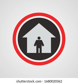 Stay at home icon vector illustration.