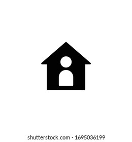stay at home icon vector illustration 