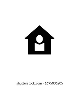 stay at home icon vector illustration 