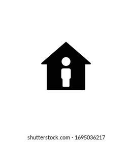 stay at home icon vector illustration 