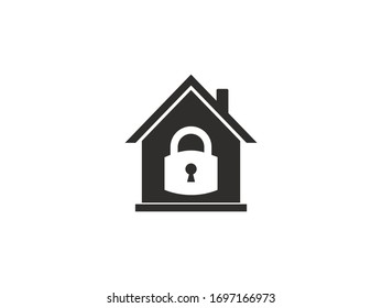 Stay home icon. Vector illustration, flat design.