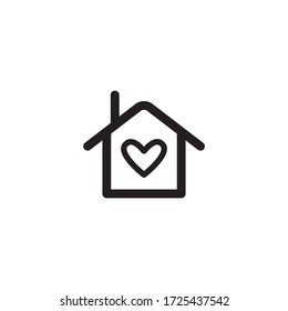 Stay At Home Icon Vector Illustration