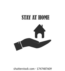 Stay home icon, vector illustration
