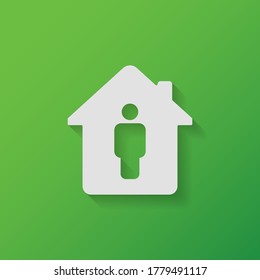 stay at home icon. Vector illustration EPS 10.