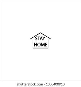stay home icon vector illustration