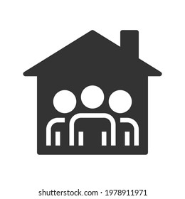 Stay At Home Icon vector illustration 