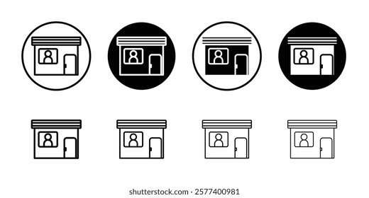 Stay home icon Vector logo set flat