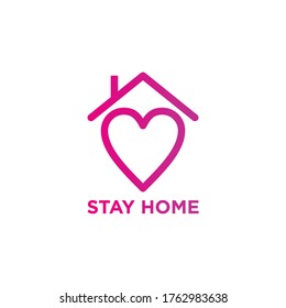 stay home icon vector sign logo isolated