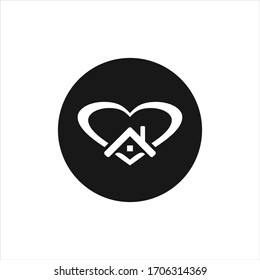 stay home icon vector with white background 