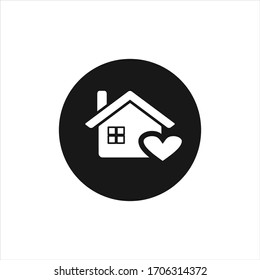 stay home icon vector with white background 