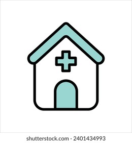  Stay At Home icon with white background vector