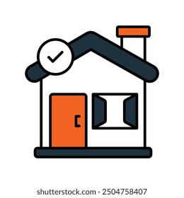 stay at home icon with white background vector stock illustration