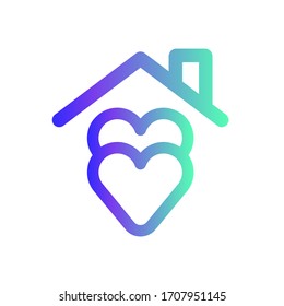 Stay home icon,vector illustration. Flat design style. vector stay home icon illustration isolated on White background, stay home icon Eps10. stay home graphic design vector symbols.