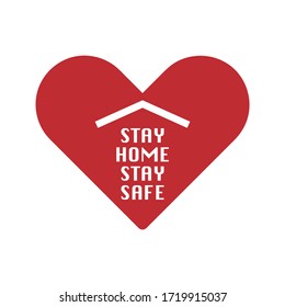 STAY HOME Illustration Vector Background.