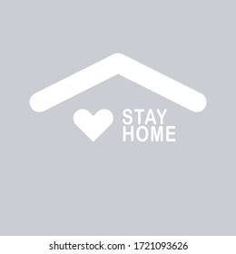 STAY HOME  Illustration Vector Background.