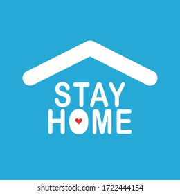Fondo del vector de ilustración STAY HOME.