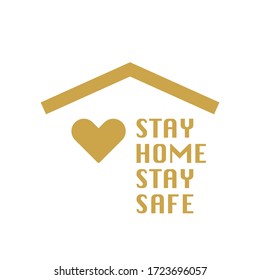 STAY HOME Illustration Vector Background.