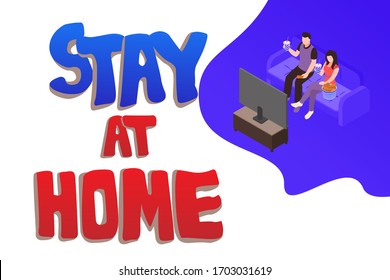 stay at home. illustrations to stay home, drawings for posters, brochures
