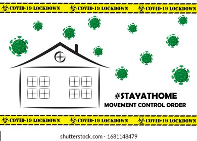 Stay at home initiative to curb the spread of the Covid-19 virus. Self quarantine at home and work from home. Novel Coronavirus is a pandemic outbreak spreading all over the world.
