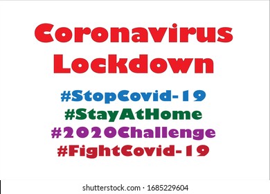 Stay home lettering motivational quotes due quarantine coronavirus