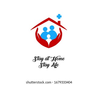 stay at home stay life concept design