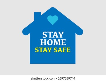 Stay at home with lockdown concept.