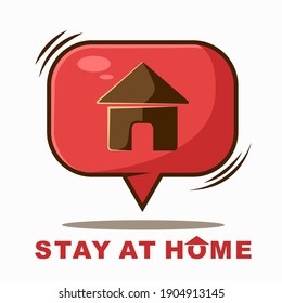 Stay At Home Logo Design Vector