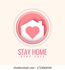 Stay Home Logo Illustration template design. Vector Eps 10